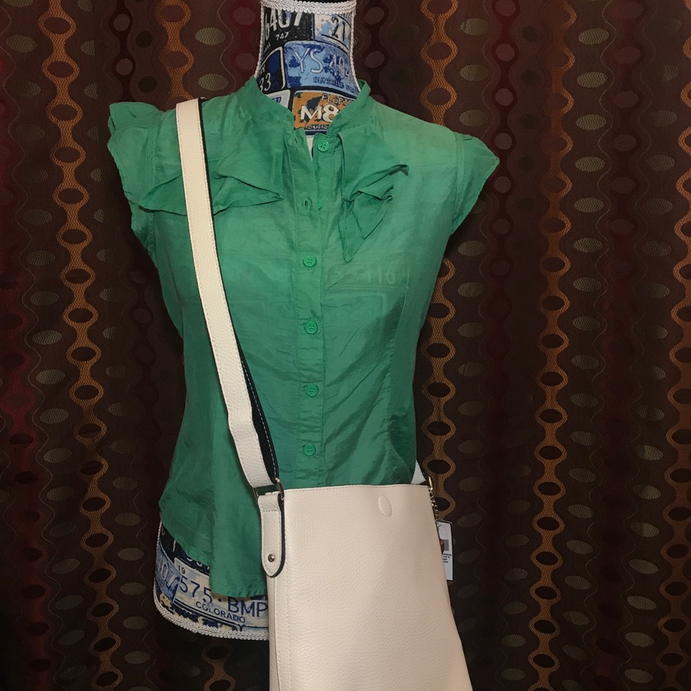 WHITE / Black Rosetti Reversible Suzy Crossbody